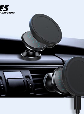 Black Magnetic 15W Wireless Car Charger Car Fast Charging H