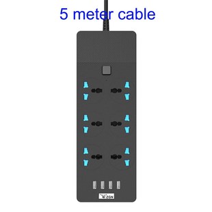 3000W Power Strip Surge Protector Universal Socket Plug with
