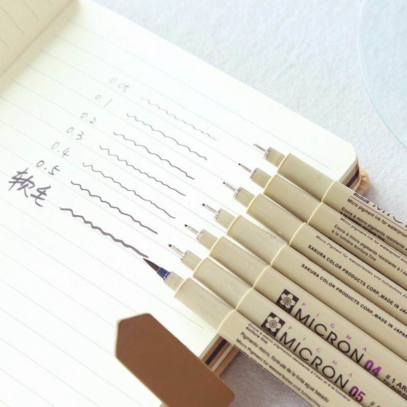 SAKURA PIGMA MICRON Pens Needle Point Manga Drawing Sketch D