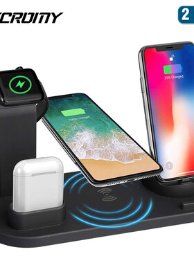 2PCS 10W Qi Wireless Charger Stand Dock Station For Iphone
