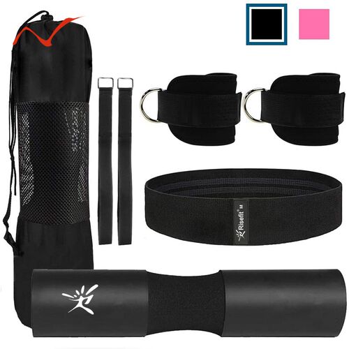 Barbell Squat Pad Set with Ankle Strap and Hip Band for Hip