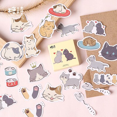 45Pcs/set kawaii Stationery sticker cute est elk pattern dia