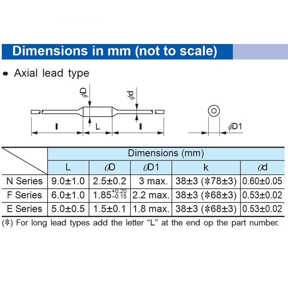 5 pcs Microtemp Thermal Link Fuse Axial Cutoff 114 Degree 2A