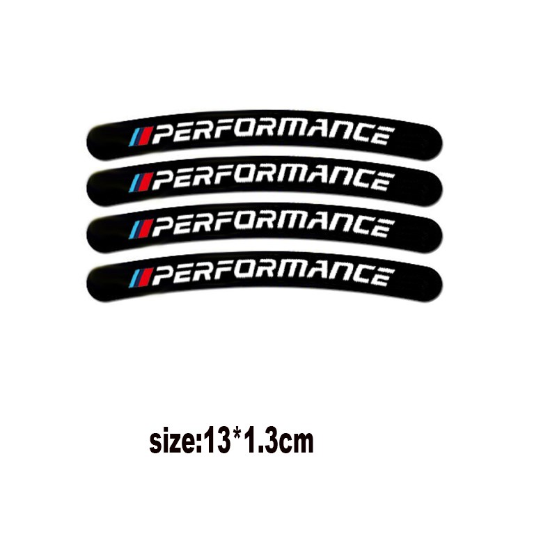 4pcs ///performance car wheel sticker  bmw M F10 F20 F30 1 3