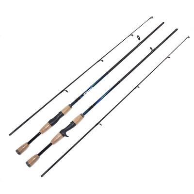 Portable Ultralight Baitcasting Fishing Rods Carbon Spinning