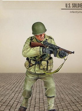 Assembly  Unpainted  Scale 1/35 Infantryman  stand   figure