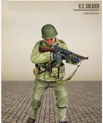 Assembly  Unpainted  Scale 1/35 Infantryman  stand   figure