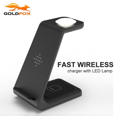 3 in 1 Qi Wireless Charger Stand for iPhone 11 12 Pro se2 S