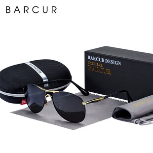 BARCUR High Quality Male Sunglasses Men Polarized Brand Des