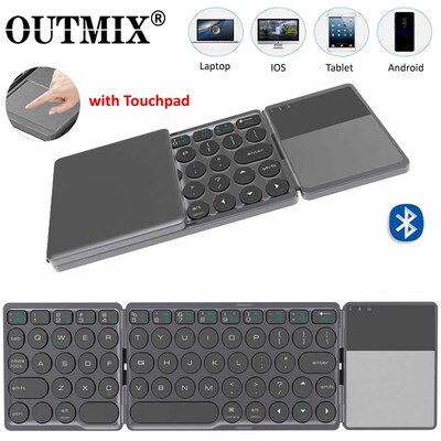Upgrade Mini Folding Keyboard Bluetooth Foldable Wireless Ke