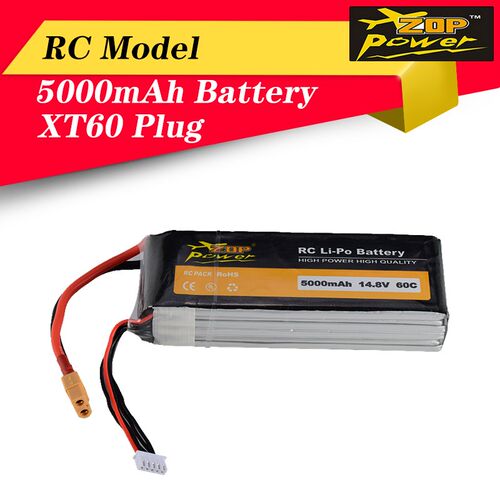 ZOP Power 14.8V 60C 5000mAh 4S Lipo Battery XT60  Rechargeab