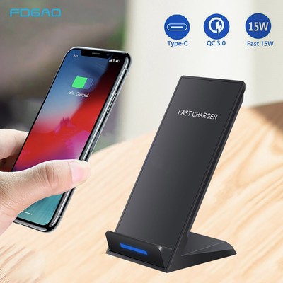 FDGAO 15W Qi Wireless Charger Stand Fast Charge For Samsung