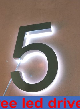 custom led light letters outdoor backlit light house number