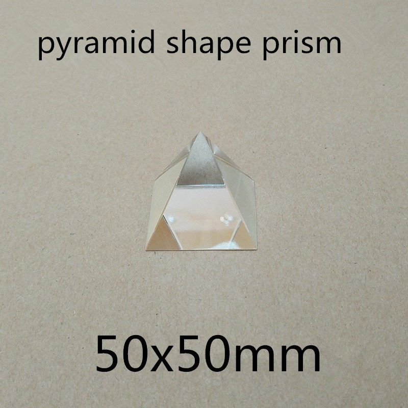 50x50mm 50*50mm k9 pyramid prism lens for physical experimen