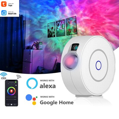 LED Galaxy Projector Bluetooth Speaker Night Light Rotating