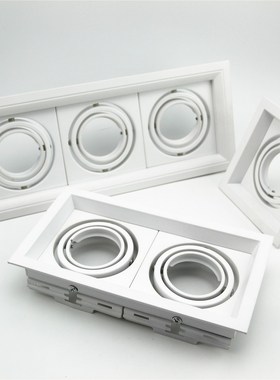 2pcs Three Heads Square Recessed Led Ceiling Lights GU10 MR