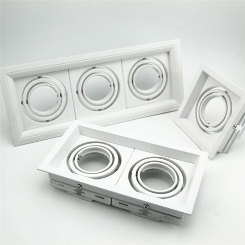 2pcs Three Heads Square Recessed Led Ceiling Lights GU10 MR
