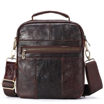 Fashion Man Package Vintage Shoulder Bag Genuine Cow Leathe