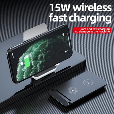 15W Qi Wireless Charger Quick Charge Dock Ultra Slim Foldin
