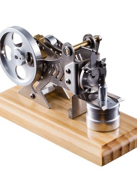 1 SET Solid Wood Baseplate DIY All-Metal Vacuum Stirling Eng