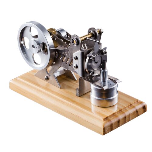 1 SET Solid Wood Baseplate DIY All-Metal Vacuum Stirling Eng