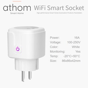 ATHOM Homekit WiFi Plug  Socket  Siri Voice Remote Control