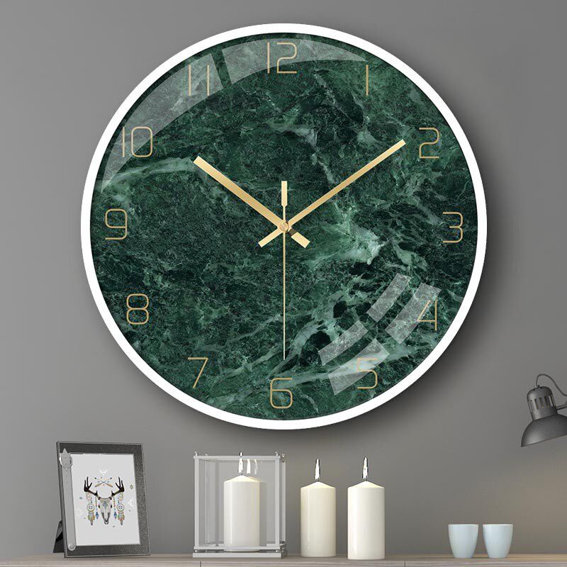 round simple wall clock living room art nordic silent creati