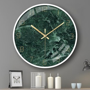 Round Simple Wall Clock Living Room Art Nordic Silent Creati