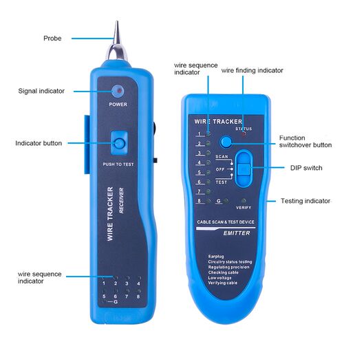 RJ45 Cat5e Cat6 CAT6A Cable Finder RJ11 Telephone Wire Track