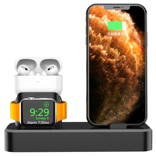 Multifunction Charger Stand 3 in 1 Qi 15W Fast Charging Doc