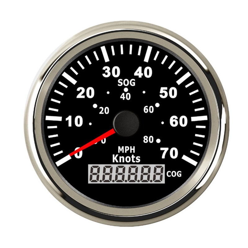 85mm Digital GPS Speedometer Odometer 0-70 Knots 0-80 MPH Wi