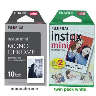 Fujifilm Instax Mini Film 10 Monochrome and 20 White for Fu