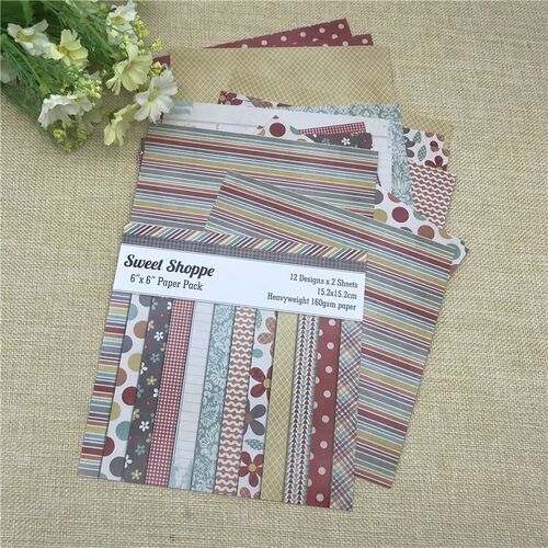 24 sheet 6''X6'' Sweet Shoppe of the flower patterned paper