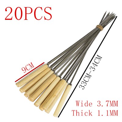 BBQ 20PCS Skewers Hot handle with a handle 34CM barbecue nee