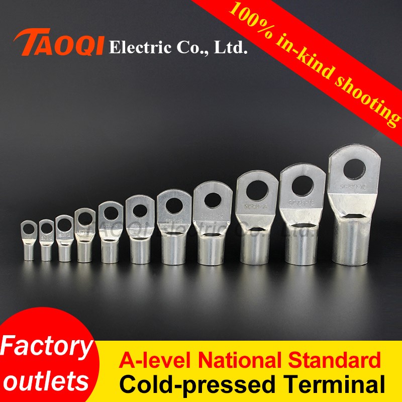 50Pcs/lot SC16-8 16mm2 8mm Bolt Hole Tinned Copper Cable lug