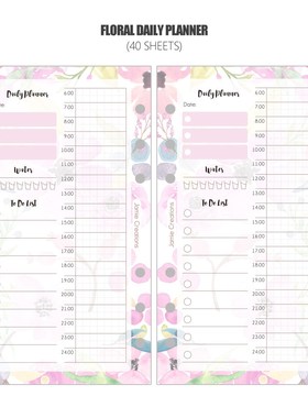 MyPretties 40 Sheets Floral Daily Planner Refill Papers A5 A