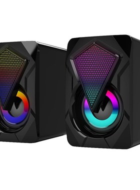 Computer Speakers 2.0 USB Gaming Stereo Wired PC Speaker wit