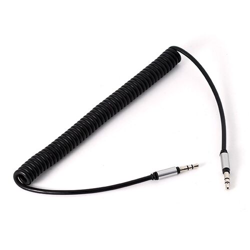 3.5 mm Car AUX Auxiliary Coiled Stereo Audio Cable Cord Ste