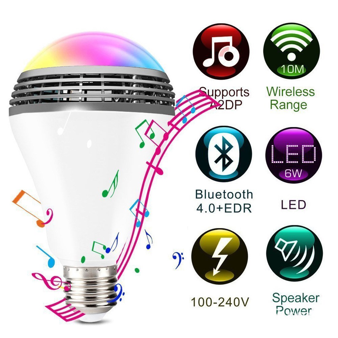 Smart LED Light Bulb E27 Smart Wireless Bluetooth Speaker B
