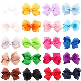 20 Pieces Colorful Bowknot Hairpin Kids Baby Girls Hair Pri