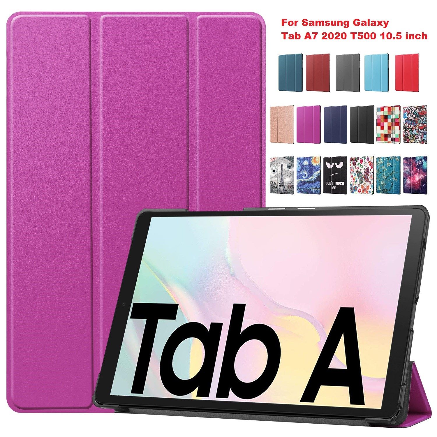 3 folding stand shell case for samsung galaxy tab a7 2020 t