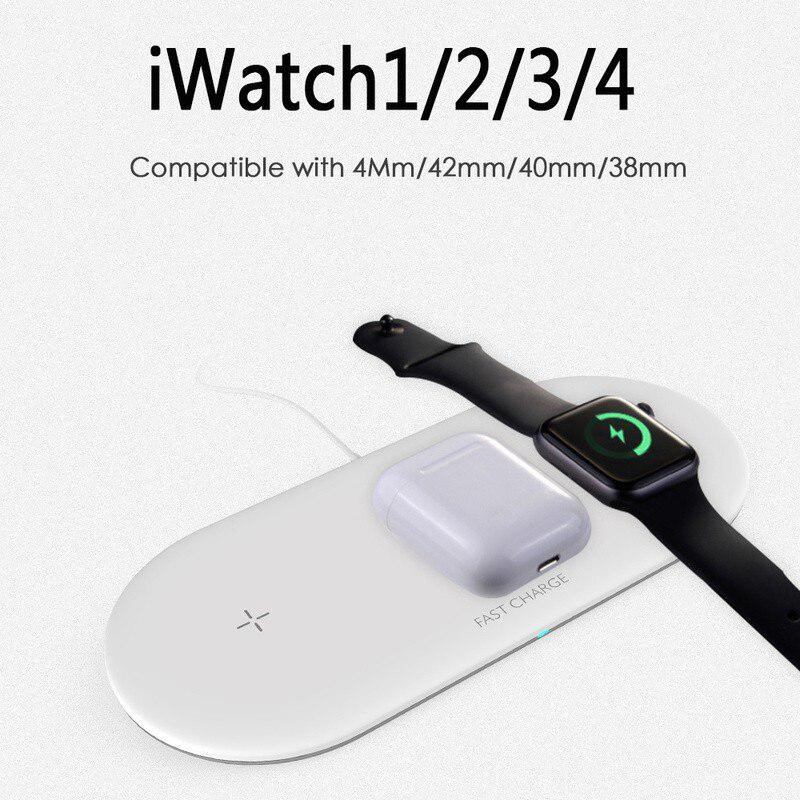 3 In 1 Airpower 10W Wireless Charger Pad Qi Induction Fast C