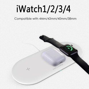 3 In 1 Airpower 10W Wireless Charger Pad Qi Induction Fast C