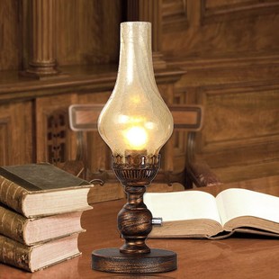 European Vintage Kerosene Table Lamp for bedroom study,Frost