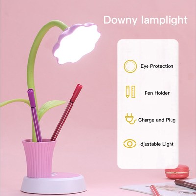 USB Chargeable LED Table Lamp 2 In 1  Sun Flower LED Desk La