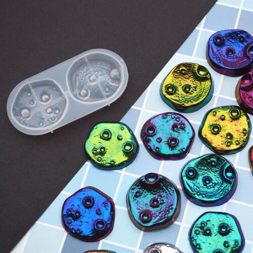 Round Moon Planet Cosmic Stony Meteorite Pendant Resin Mold