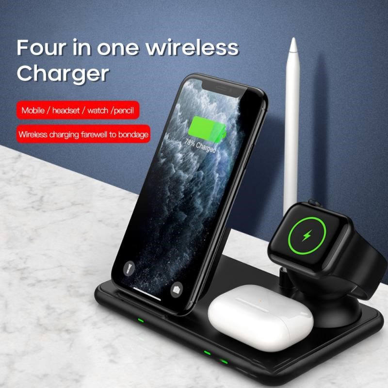 4 In 1 Wireless Charger For Apple Watch 6 5 4 Airpods Pro 1