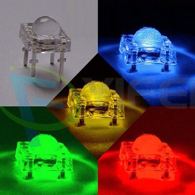 30PCS 5mm Piranha Super Flux Red/Green/Blue/White/Yellow RGB