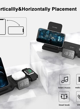 10W Qi Fast Wireless Charger Stand For IPhone 11 XR X 8 App