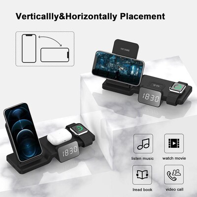 10W Qi Fast Wireless Charger Stand For IPhone 11 XR X 8 App